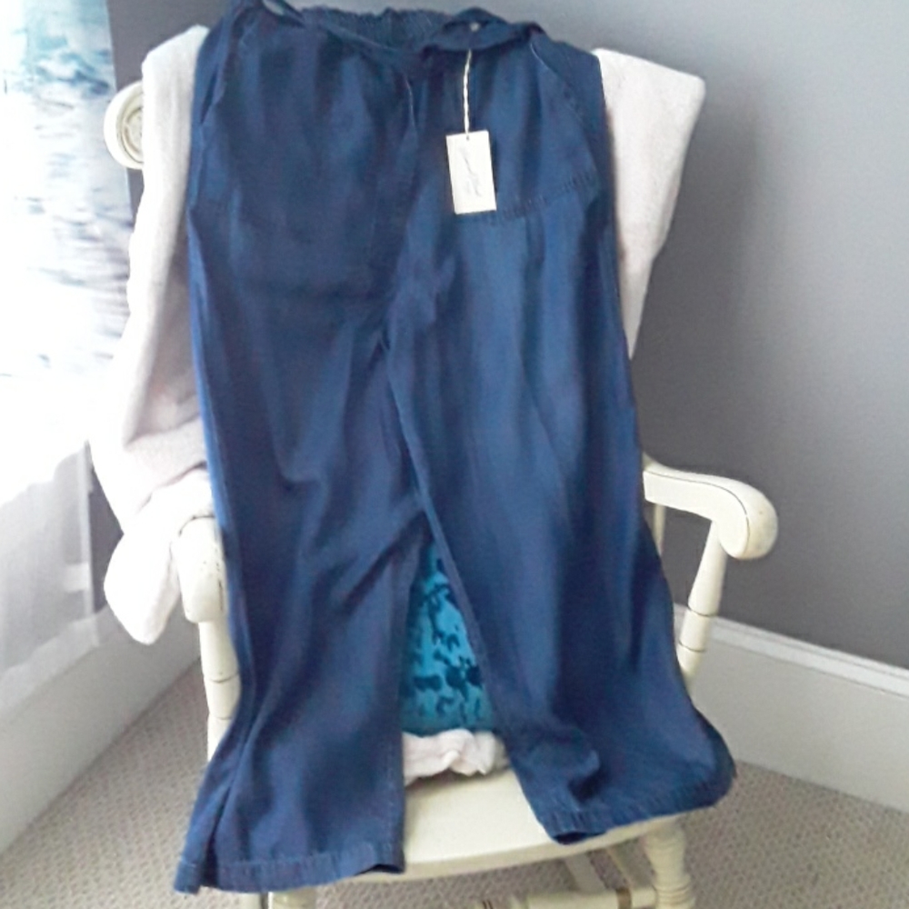 Soft light denim like fabric...Universal thread ..
